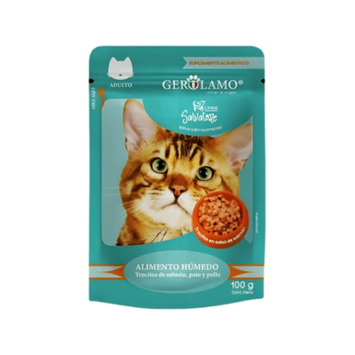 Gerolamo Sobre Gato Trocitos En Salsa De Salmon 100 g