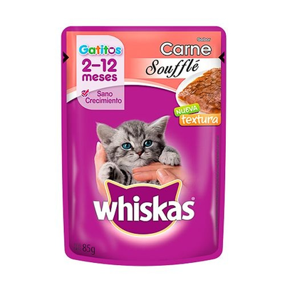 Whiska Sobre S Gatito Souffle Sabor Carne 85 g