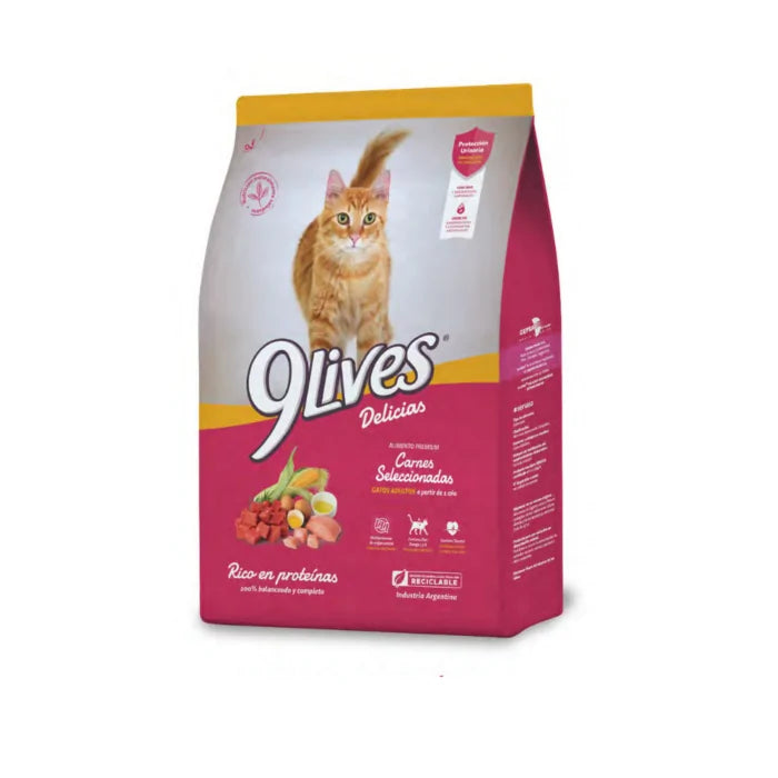 Alimento Seco 9 Lives Carne 3 kg