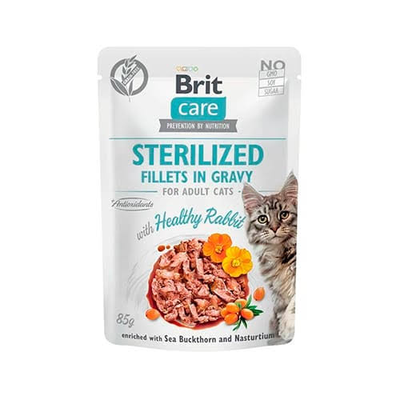Brit Care Cat Fillets In Gravy With Healthy Rabbit 85 g
