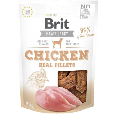 Brit Care Meaty Jerky Chicken Real Fillets 80 g