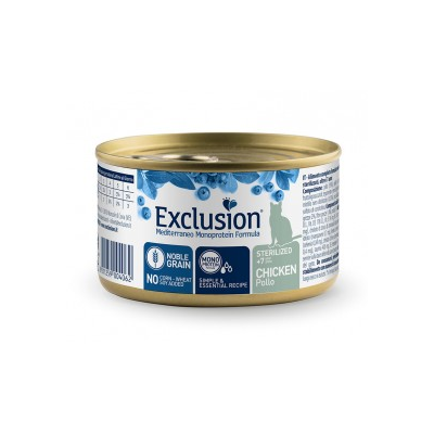 Exclusion Lata Mediterraneo Cat Sterilized +7 Pollo 85 g
