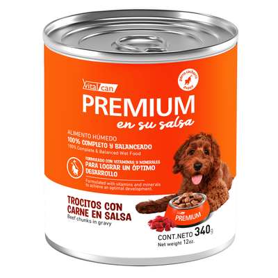 Vitalcan Dog Puppy Trocitos De Carne 340 g